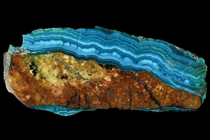 Polished Chrysocolla & Plume Malachite - Bagdad Mine, Arizona #93478